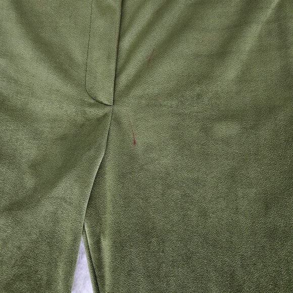 Topshop Green Flare Pants Size 4 70s Retro Tailored Eclectic Velour Whimsigoth - Picture 12 of 12
